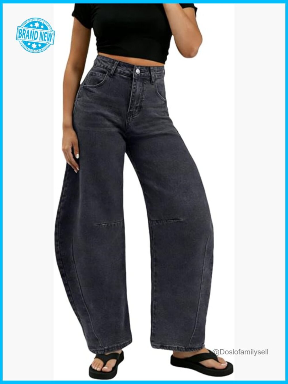 High Waist Barrel Jeans Boyfriend Fit Wide Leg Y2k Vintage Denim Pants